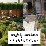 نمایی از طراحی و اجرای حرفه‌ای روف گاردن در پشت‌بام یک ساختمان با استفاده از لایه‌ های زهکشی و گیاهان