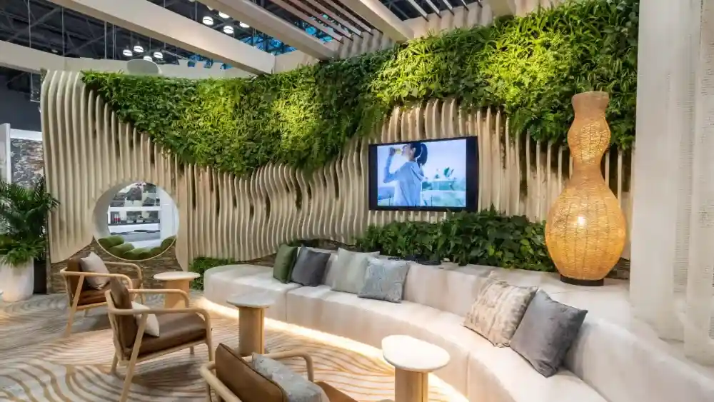 گرین وال پشت تلویزیون منزل