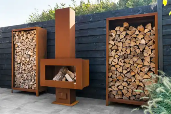 شومینه خارجی طراحی باغ ویلا